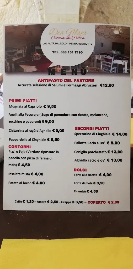 Menu_Dea Maja Cafè - Osteria in Pietra_Pennapiedimonte_image_2