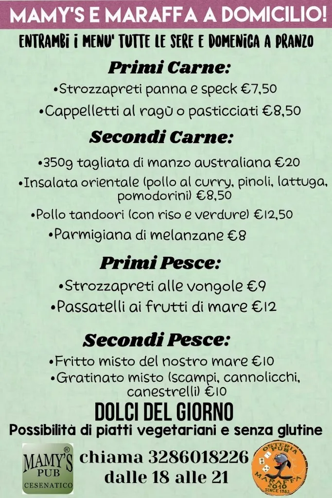 Menu_Osteria Pub Maraffa_Cesenatico_immagine_1