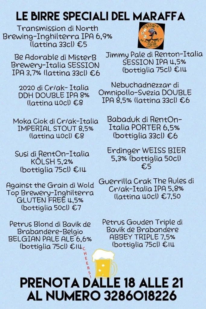 Menu_Osteria Pub Maraffa_Cesenatico_immagine_3