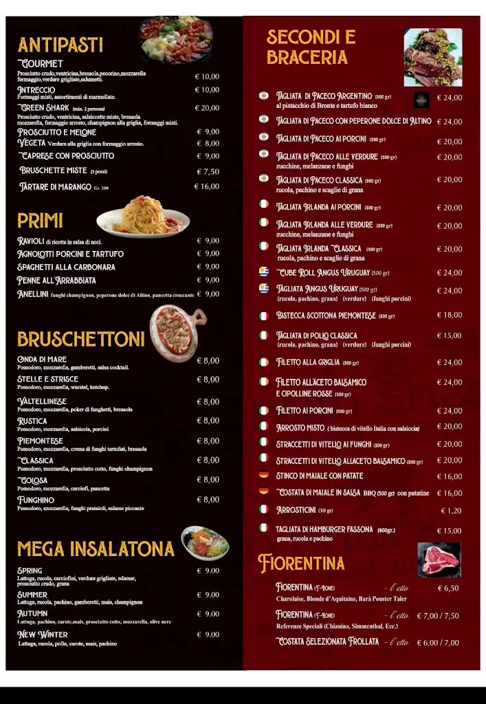 Menu_The Green Shark Ristorante Braceria_Perano_immagine_2