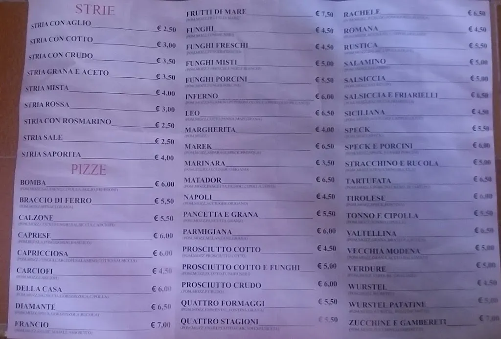 Menu_Cottocrudo di Senese Luca - Pizzeria ristorante gastronomia 