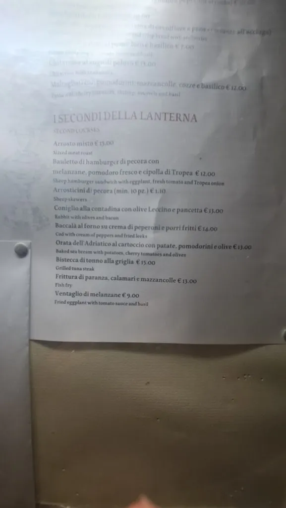Menu_Hosteria La Vecchia Lanterna_Ortona_image_3