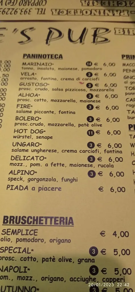 Menu_Fire's Pub Copparo_Copparo_image_2