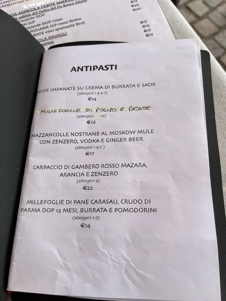 Menu_Ristorantino La Bottega Del Sale seafood bistrot_Comacchio_image_4