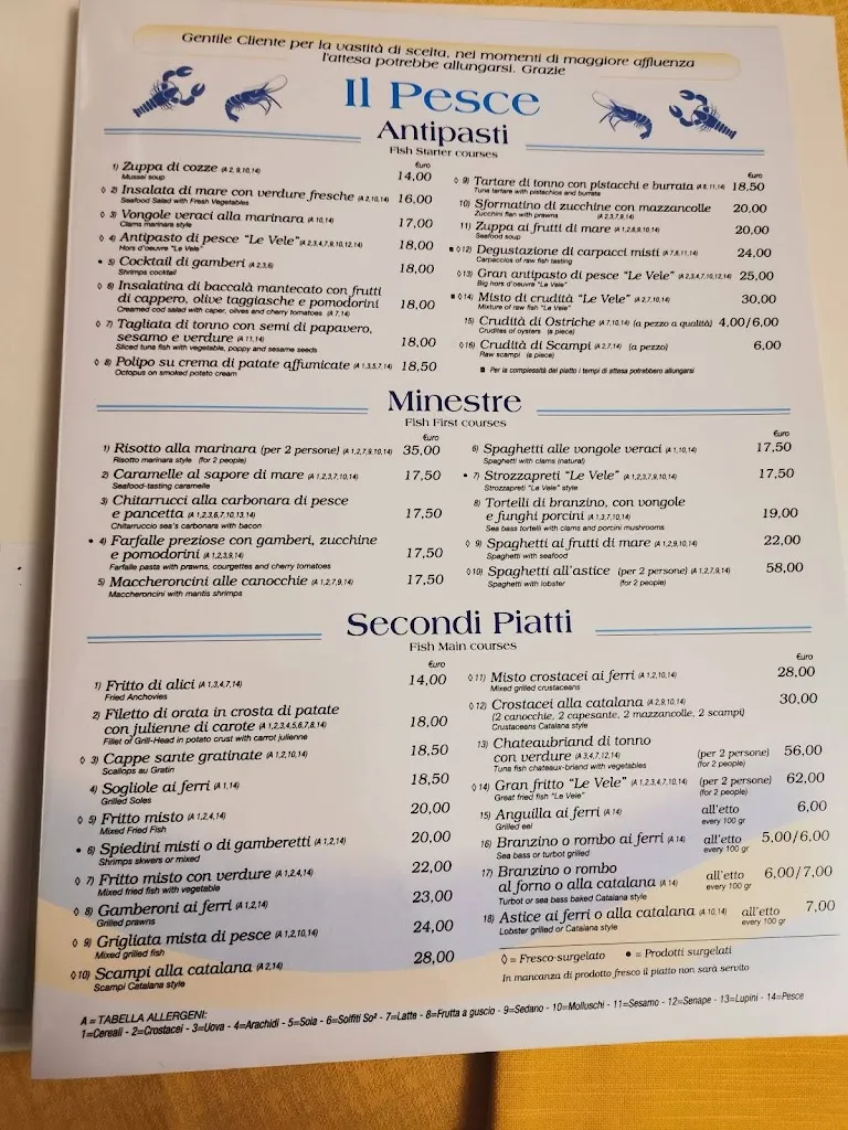 Menu_Ristorante Pizzeria Le Vele_Comacchio_image_1