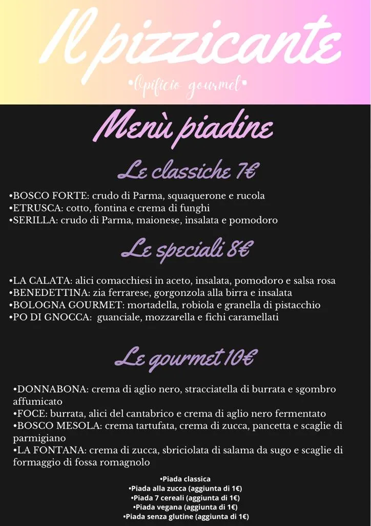 Menu_Il Pizzicante Opificio Gourmet_Comacchio_image_2