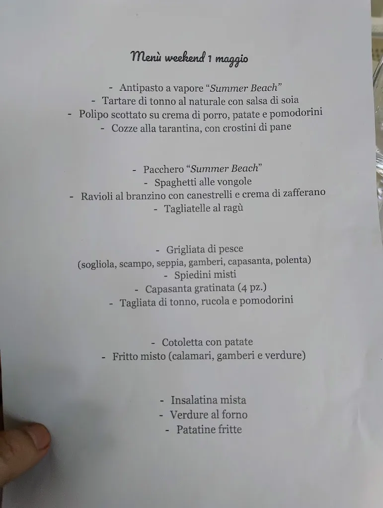 Menu_Summer Beach Porto Garibaldi_Comacchio_image_1