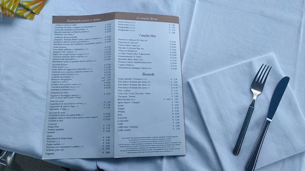 Menu_Summer Beach Porto Garibaldi_Comacchio_image_2