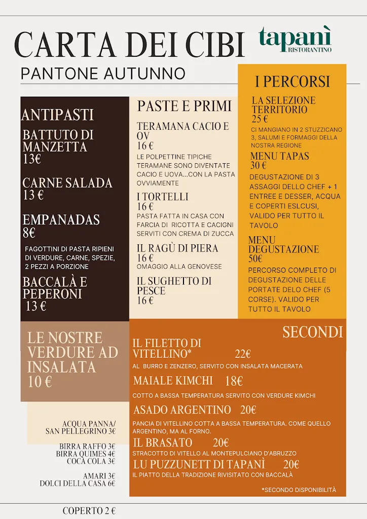 Menu_Tapaní ristorantino_Ortona_image_1