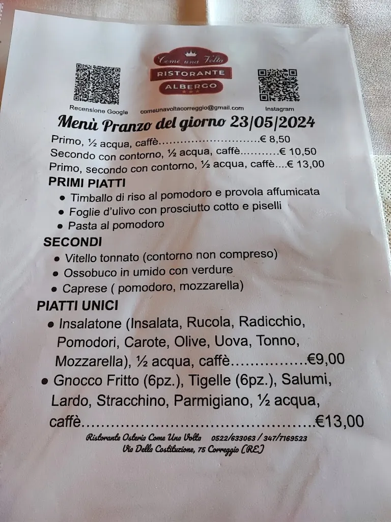 Menu_Ristorante Albergo Osteria 