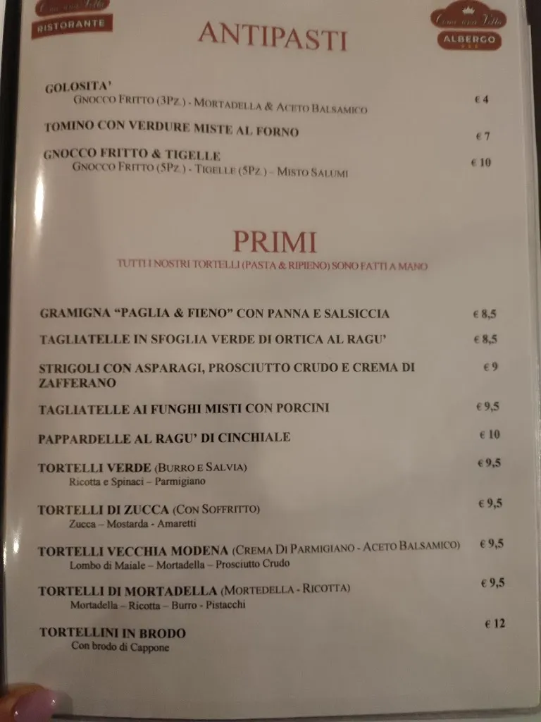 Menu_Ristorante Albergo Osteria 