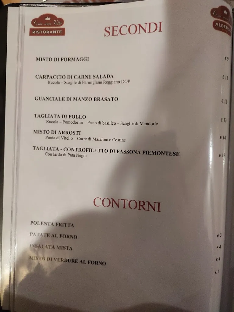 Menu_Ristorante Albergo Osteria 