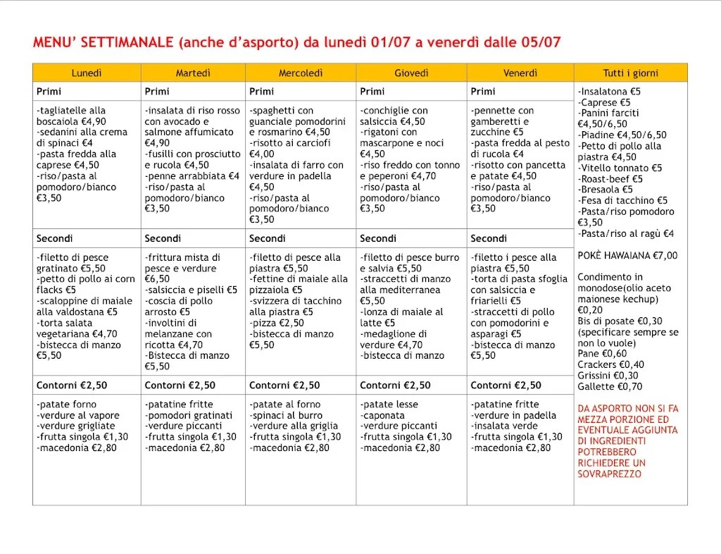 Menu_La Buona Forchetta Ristorante - Self Service_Crespellano_image_1