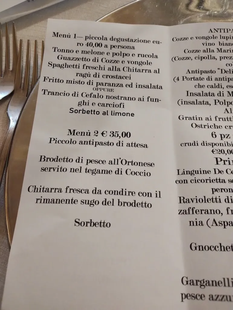 Menu_Ristorante Miramare | Ristorante di Pesce Ortona_Ortona_image_1