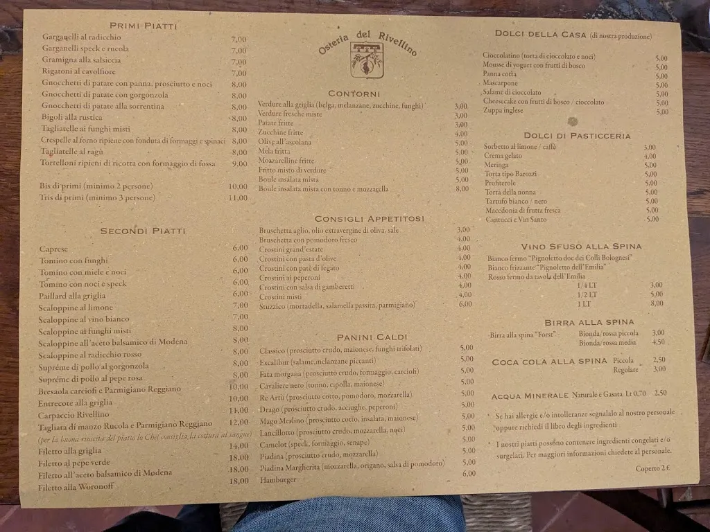 Menu_Osteria del Rivellino_Crespellano_image_1