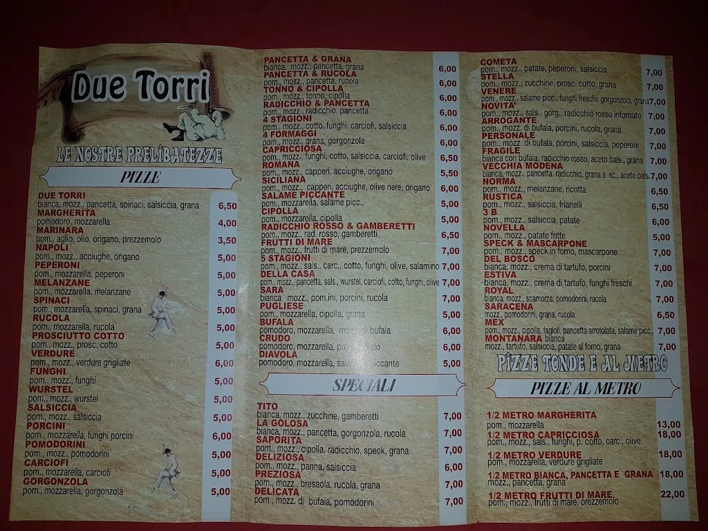 Menu_Pizzeria Due Torri_Crespellano_imagen_3