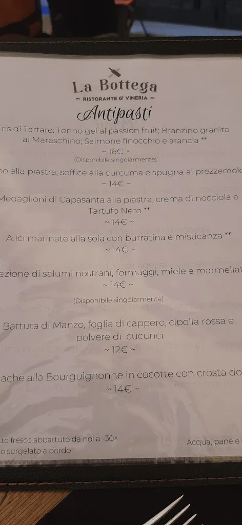 Menu_La Bottega Ristorante & Vineria_Dozza_imagen_2