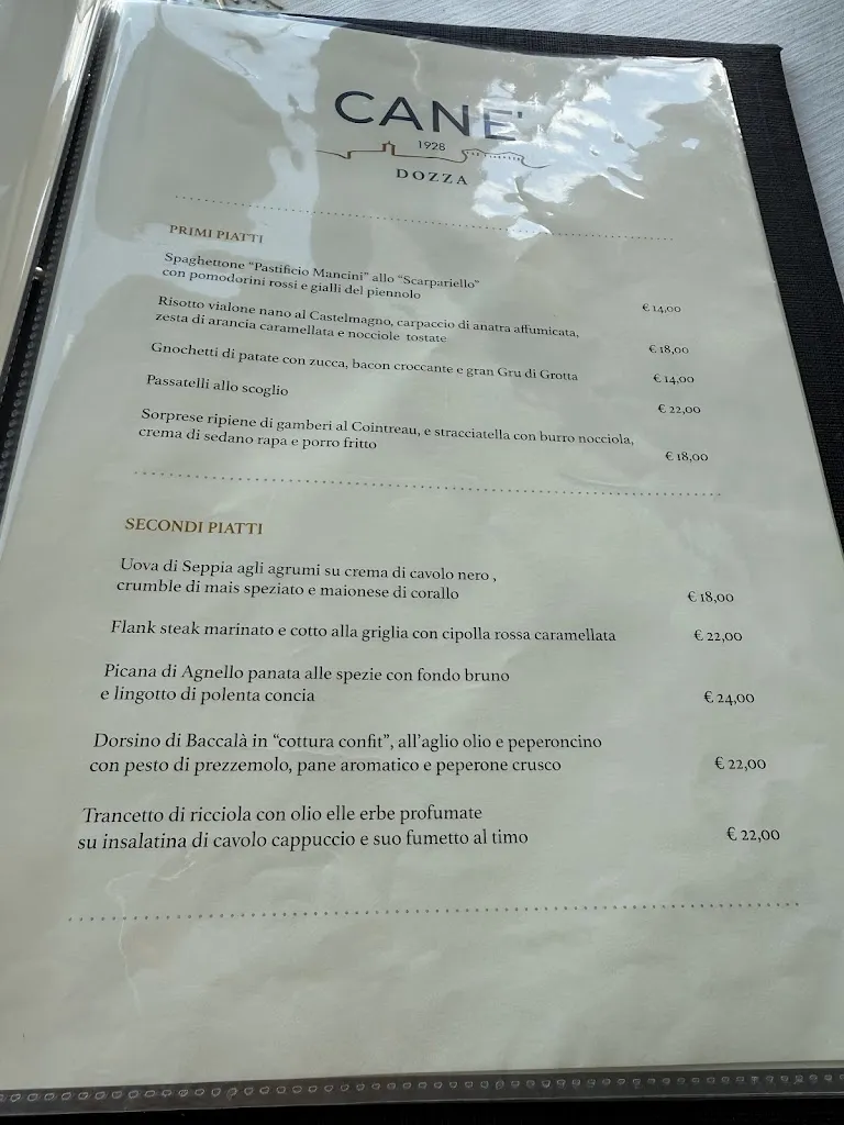 Menu_Ristorante Canè - Cucina Tradizionale Emiliano-Romagnola a Dozza_Dozza_immagine_2