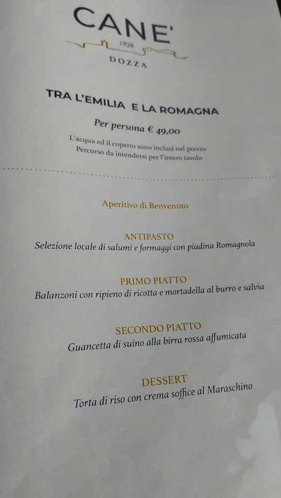 Menu_Ristorante Canè - Cucina Tradizionale Emiliano-Romagnola a Dozza_Dozza_immagine_4