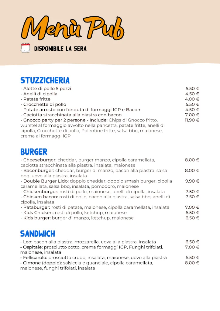 Menu_LIDO Fanano - Ristorante e bar_Fanano_image_2