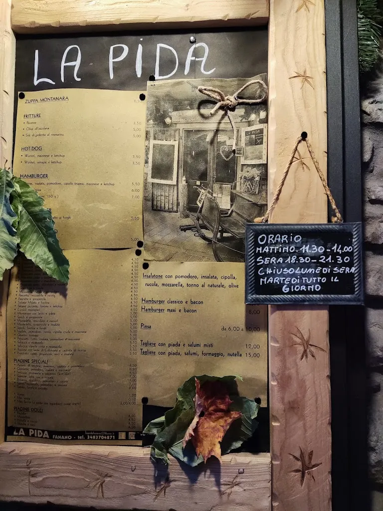 Menu_Piadineria La Pida di montanari cristina e C._Fanano_image_1