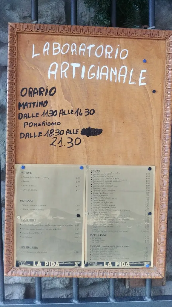 Menu_Piadineria La Pida di montanari cristina e C._Fanano_image_2