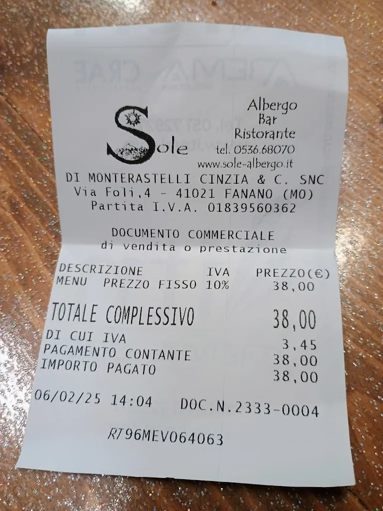 Luca Barbati_Albergo Ristorante Sole di Monterastelli Cinzia & C. snc_Fanano_review
