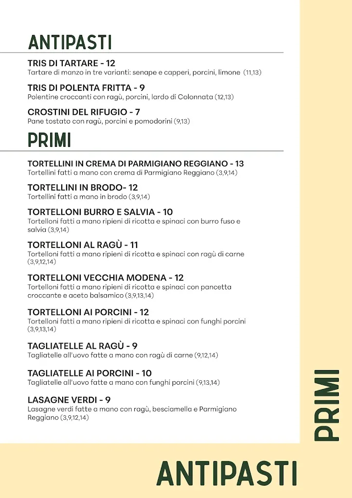 Menu_Rifugio Calvanella Bar e Ristorante_Fanano_image_1