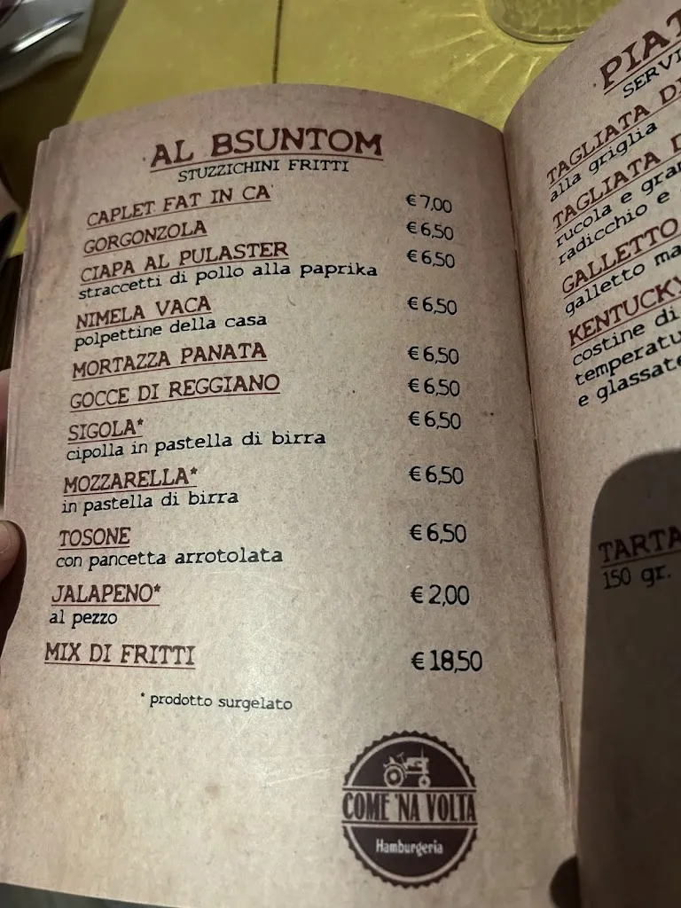 Menu_Come 'Na Volta Hamburgeria - Scandiano_Fellegara_image_1