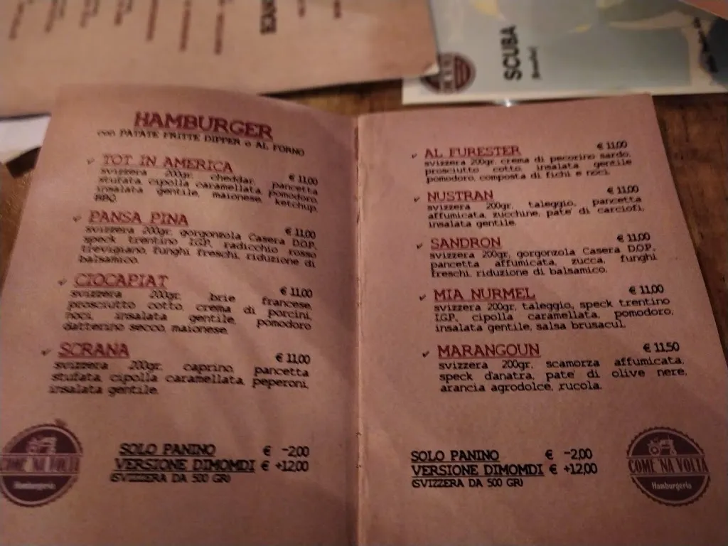 Menu_Come 'Na Volta Hamburgeria - Scandiano_Fellegara_image_2