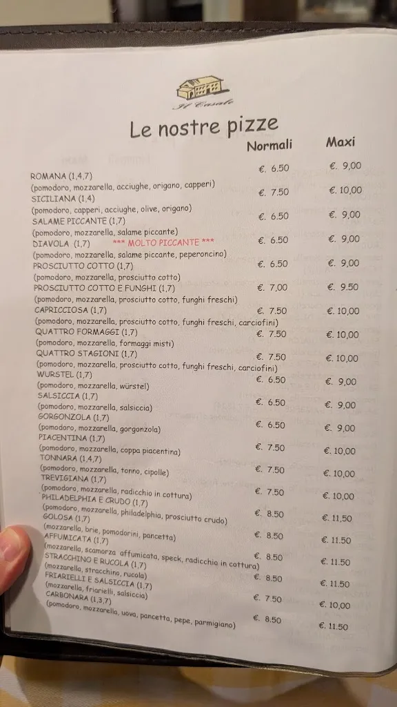 Menu_Ristorante Pizzeria Il Casale_Fidenza_image_1