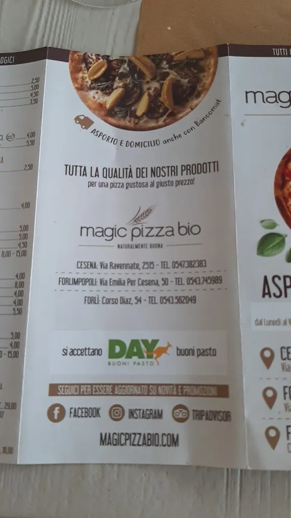 Menu_Magic Pizza Bio Forlimpopoli_Forlimpopoli_immagine_1