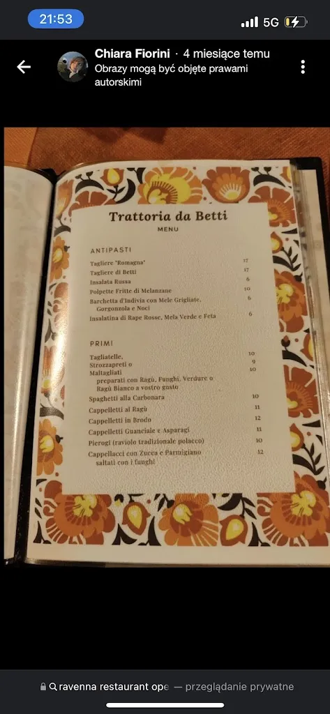 Menu_Trattoria da Betti_Fornace Zarattini_image_4