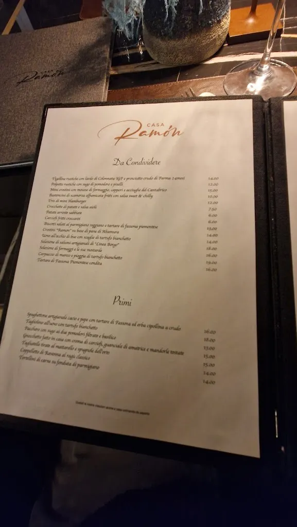 Menu_Casa Ramón_Fornace Zarattini_immagine_1