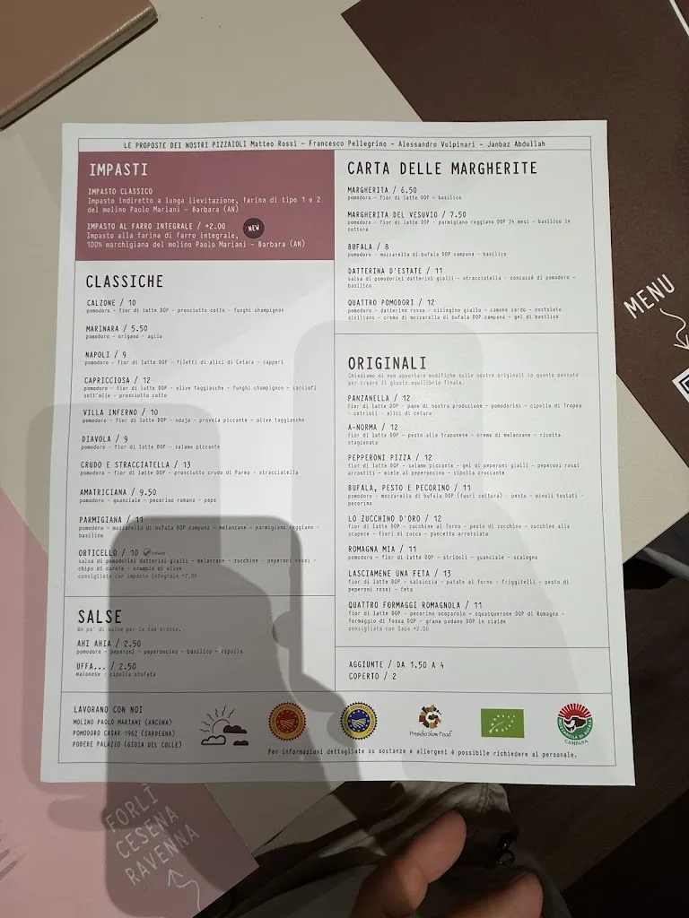 Menu_Margherite Pizze Popolari Ravenna_Fornace Zarattini_image_1