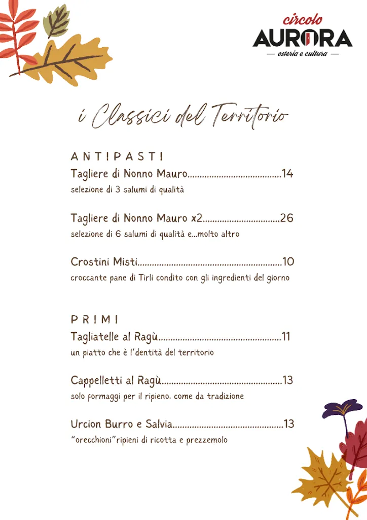 Menu_Circolo Aurora Ravenna - osteria & cultura_Fornace Zarattini_image_2