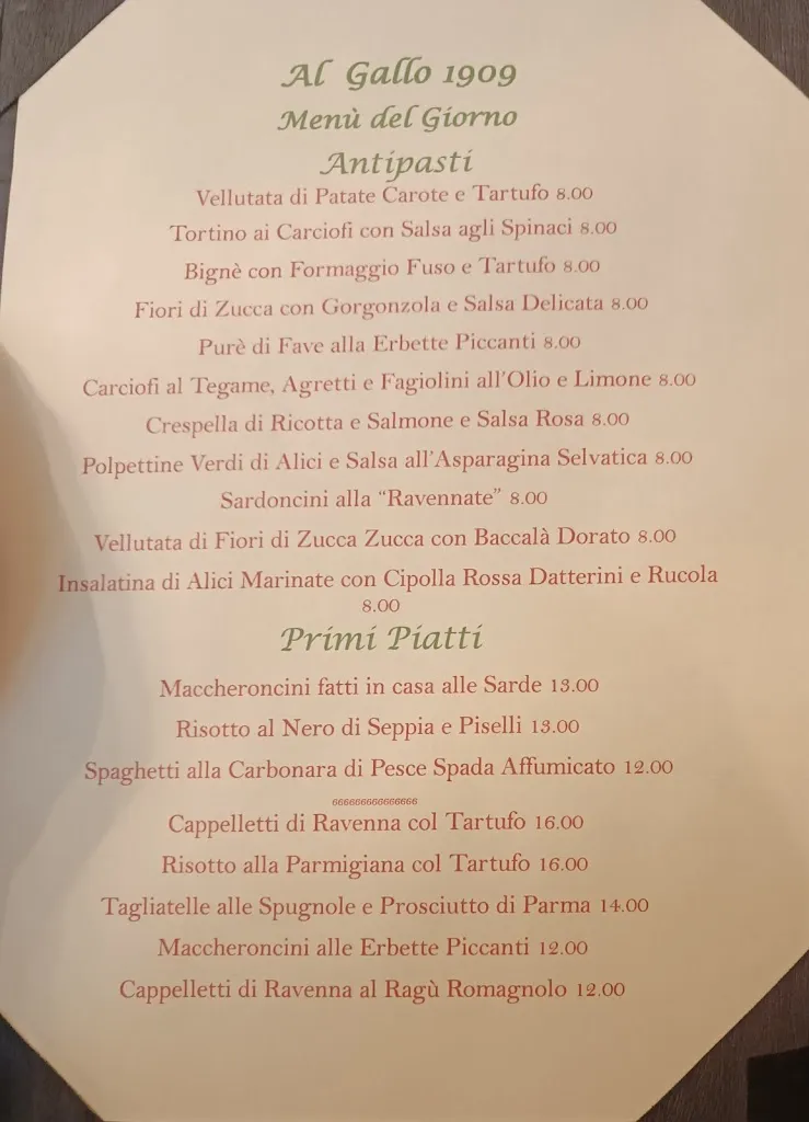 Menu_Antica Trattoria Al Gallo 1909_Fornace Zarattini_image_4