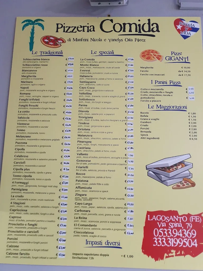 Menu_Pizzeria La Comida_Lagosanto_image_1