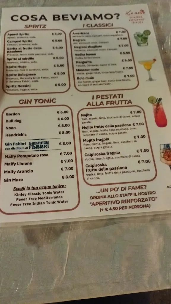 Menu_Bar Gelateria La Neve Nel Bicchiere LAVEZZOLA_Lavezzola_image_2