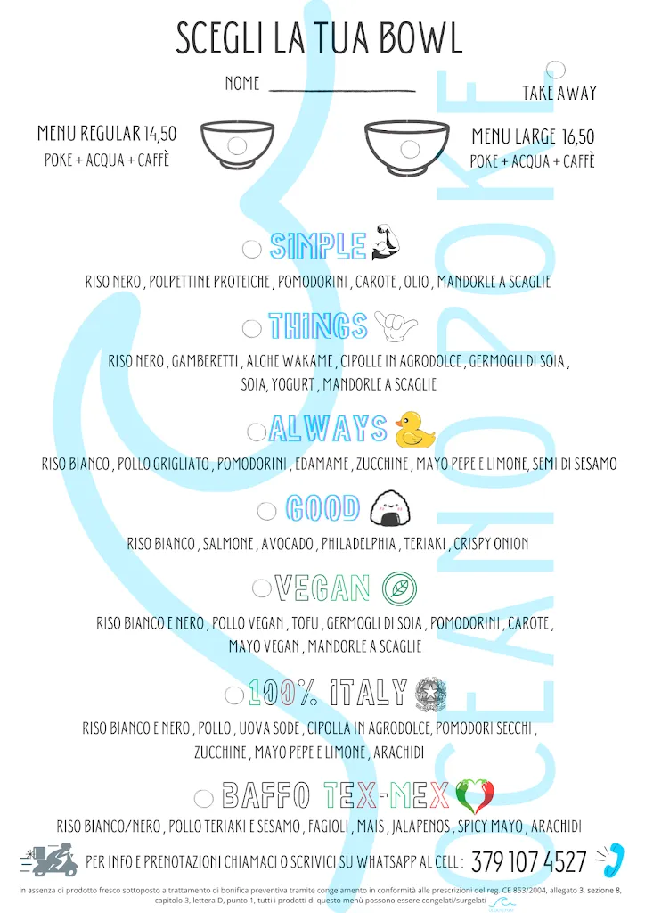 Menu_Oceano Poke Guastalla (hawaiian restaurant)_Guastalla_image_2