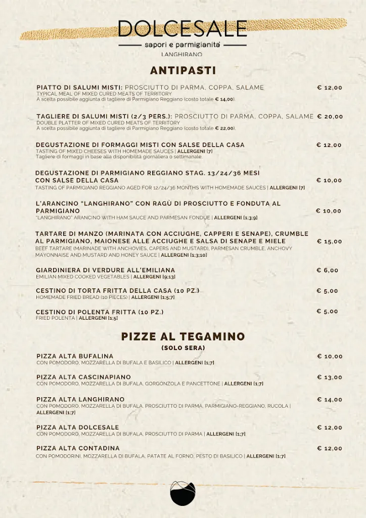 Menu_DOLCESALE, cucina & lounge bar - Langhirano_Langhirano_image_1