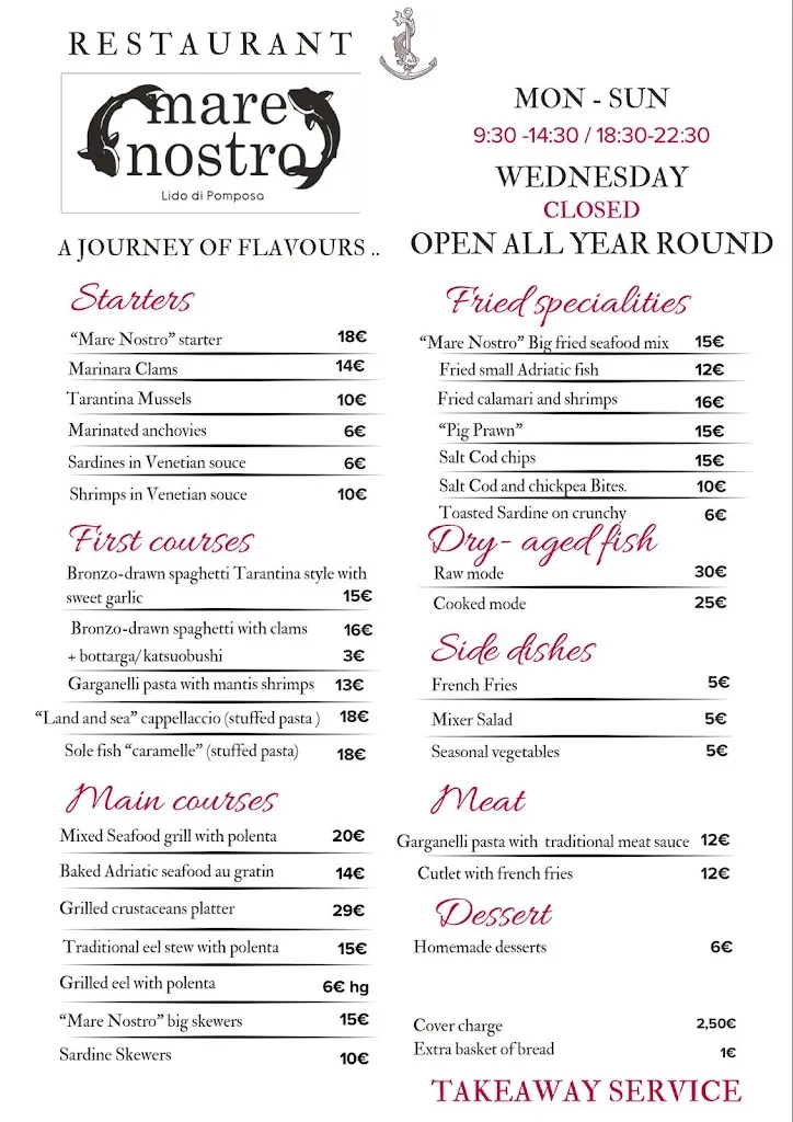 Menu_Ristorante Mare Nostro Lido di Pomposa_Lido di Pomposa-Lido degli Scacchi_image_1