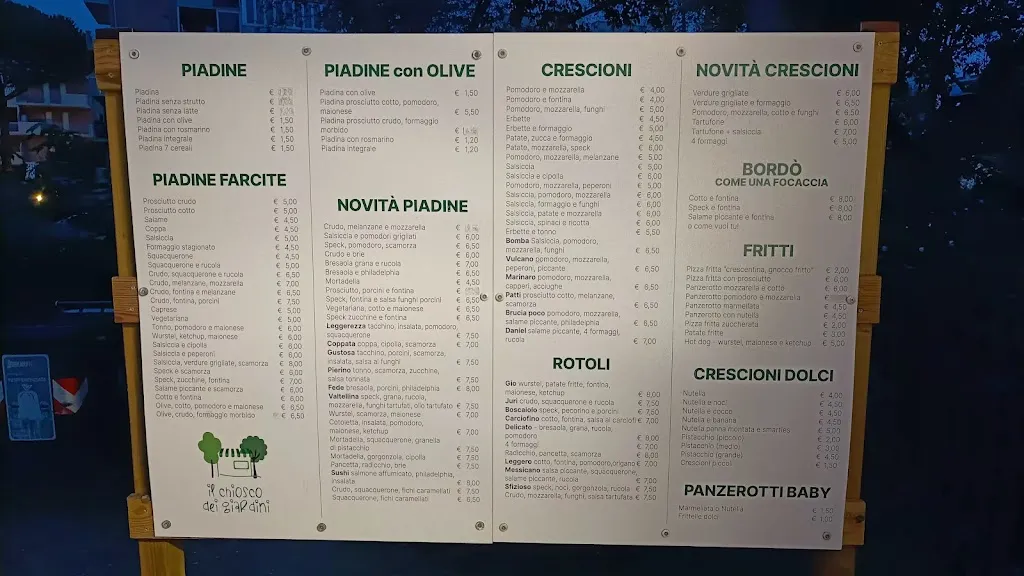 Menu_Chiosco Dei Giardini_Lido Adriano_image_1