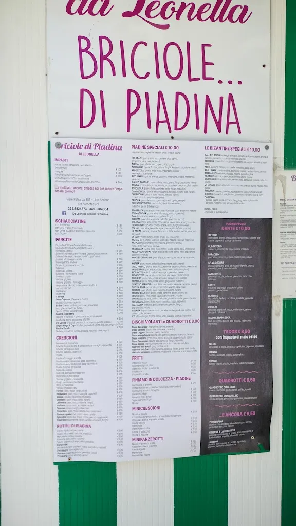 Menu_Da Leonella - Briciole di Piadina_Lido Adriano_immagine_2