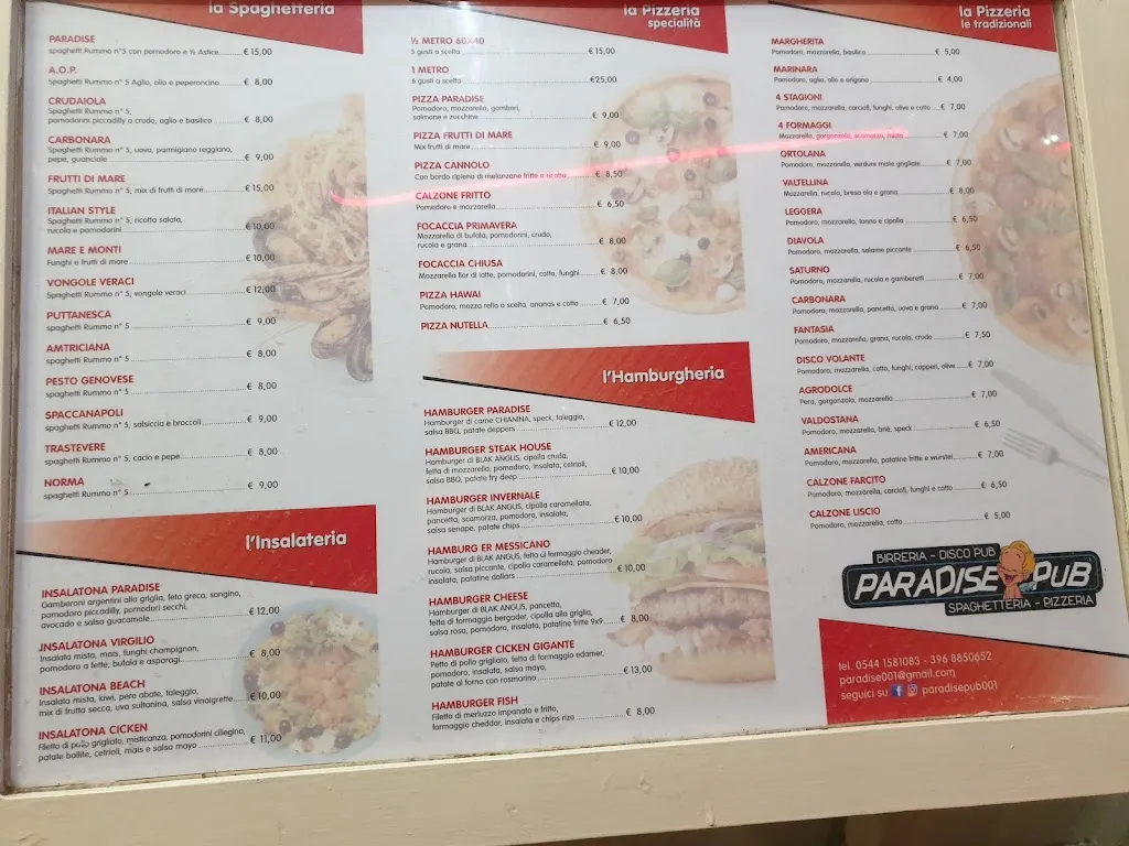 Menu_Paradise Pub_Lido Adriano_image_1