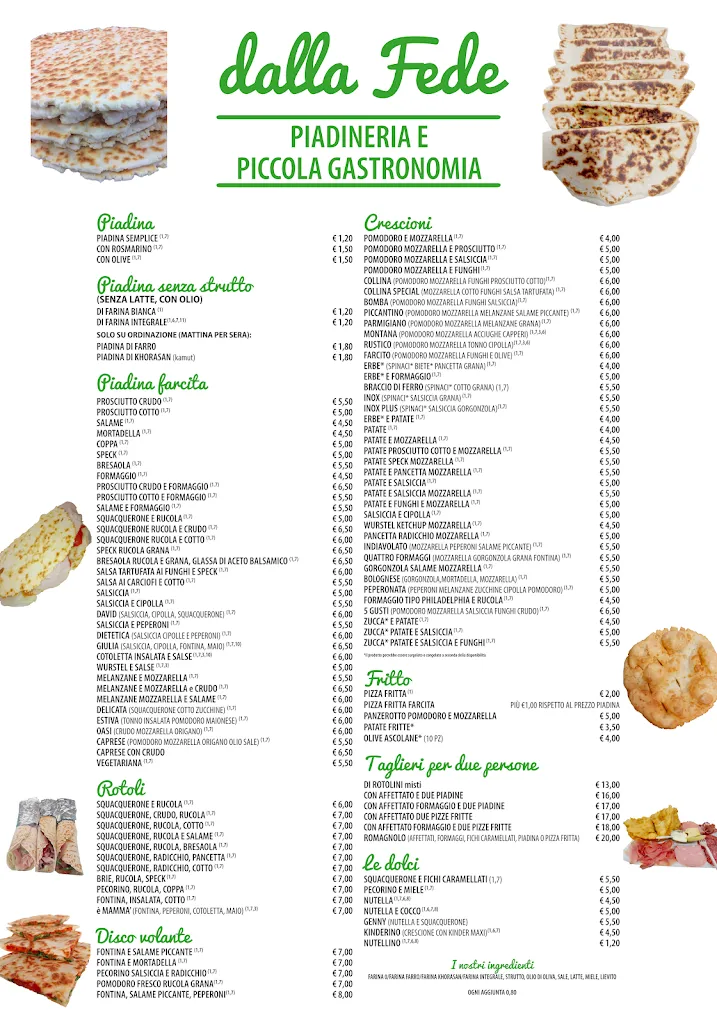 Menu_Dalla Fede Piadineria_Lido Adriano_image_1