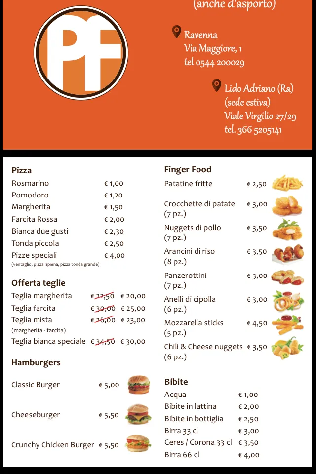 Menu_Pizza & Food - Lido Adriano_Lido Adriano_image_1