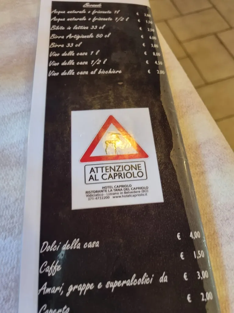 Menu_La Tana del Capriolo_Lizzano in Belvedere_image_4