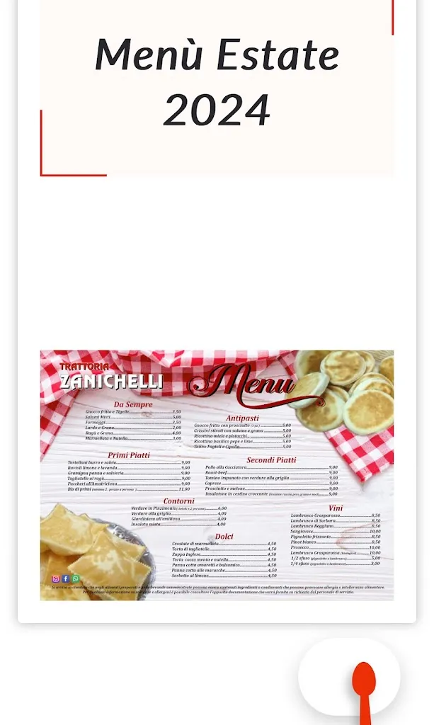 Menu_Trattoria Zanichelli_Maranello_image_1