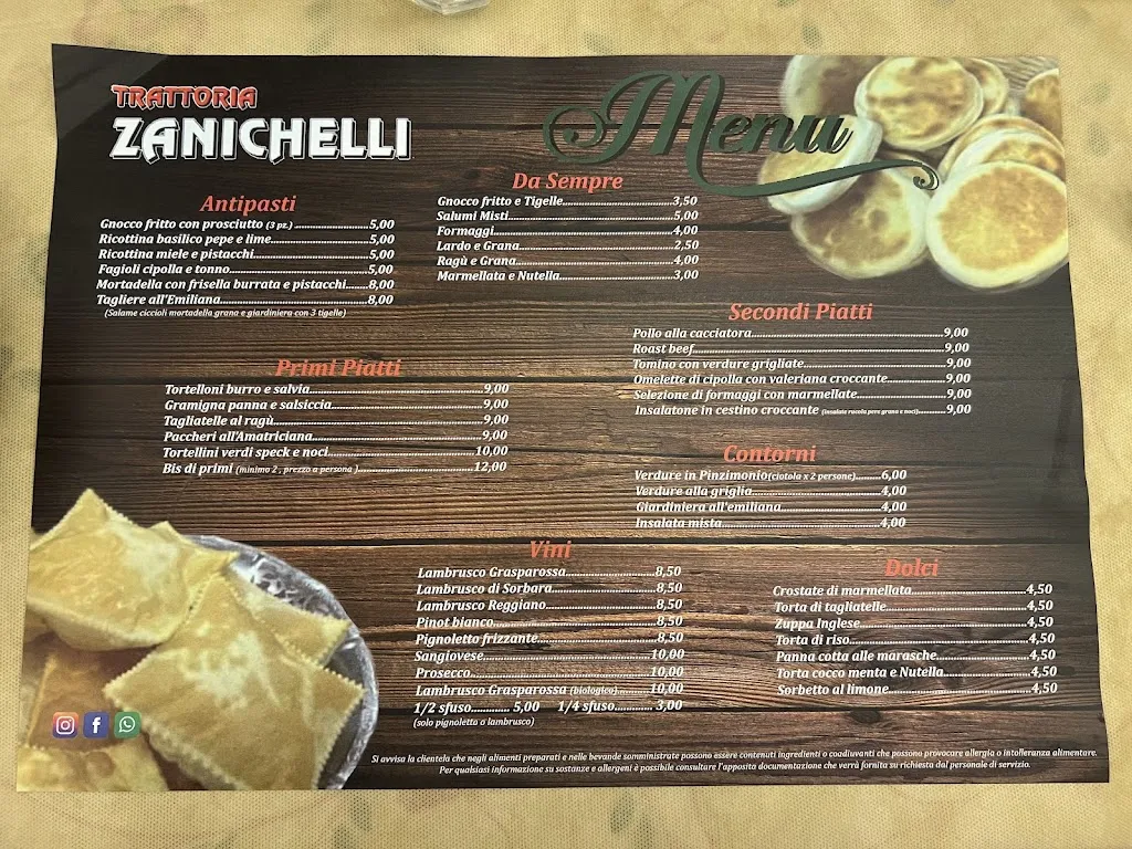 Menu_Trattoria Zanichelli_Maranello_image_2